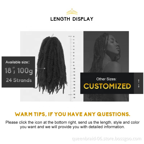 Ombre Marley Twist Hair Soft Synthetic Crochet Braids Hair Extensions Bulk Synthetic Braiding Hair Afro Kinky Marley Braids